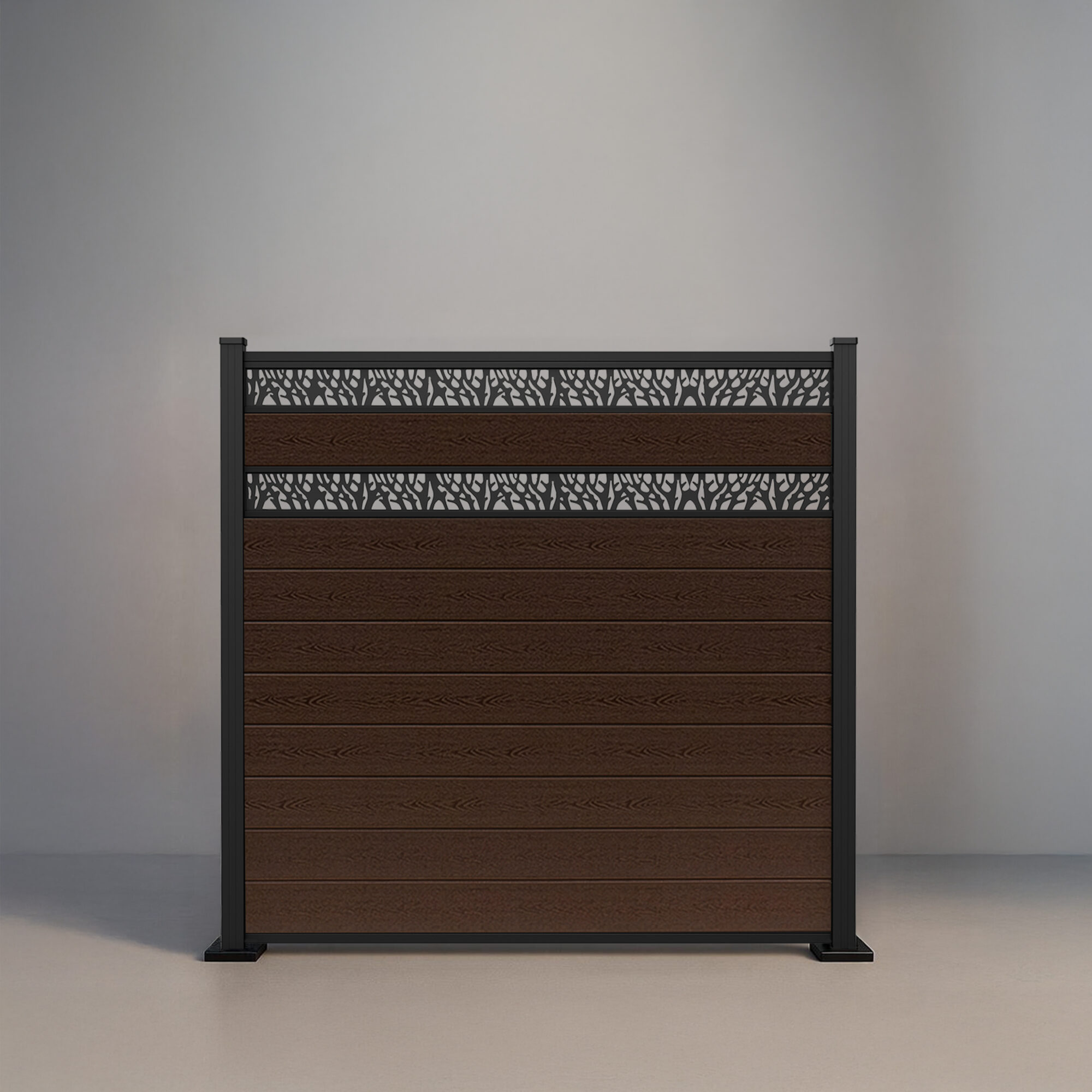 greenwood fence double ornamental lattice modular composite fencing product visual