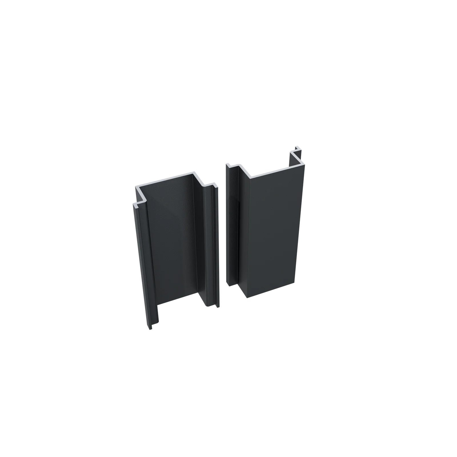 Greenwood Fence 2 inch Semi-Privacy Spacer matte black aluminum universal opening filler for semi-privacy panel designs