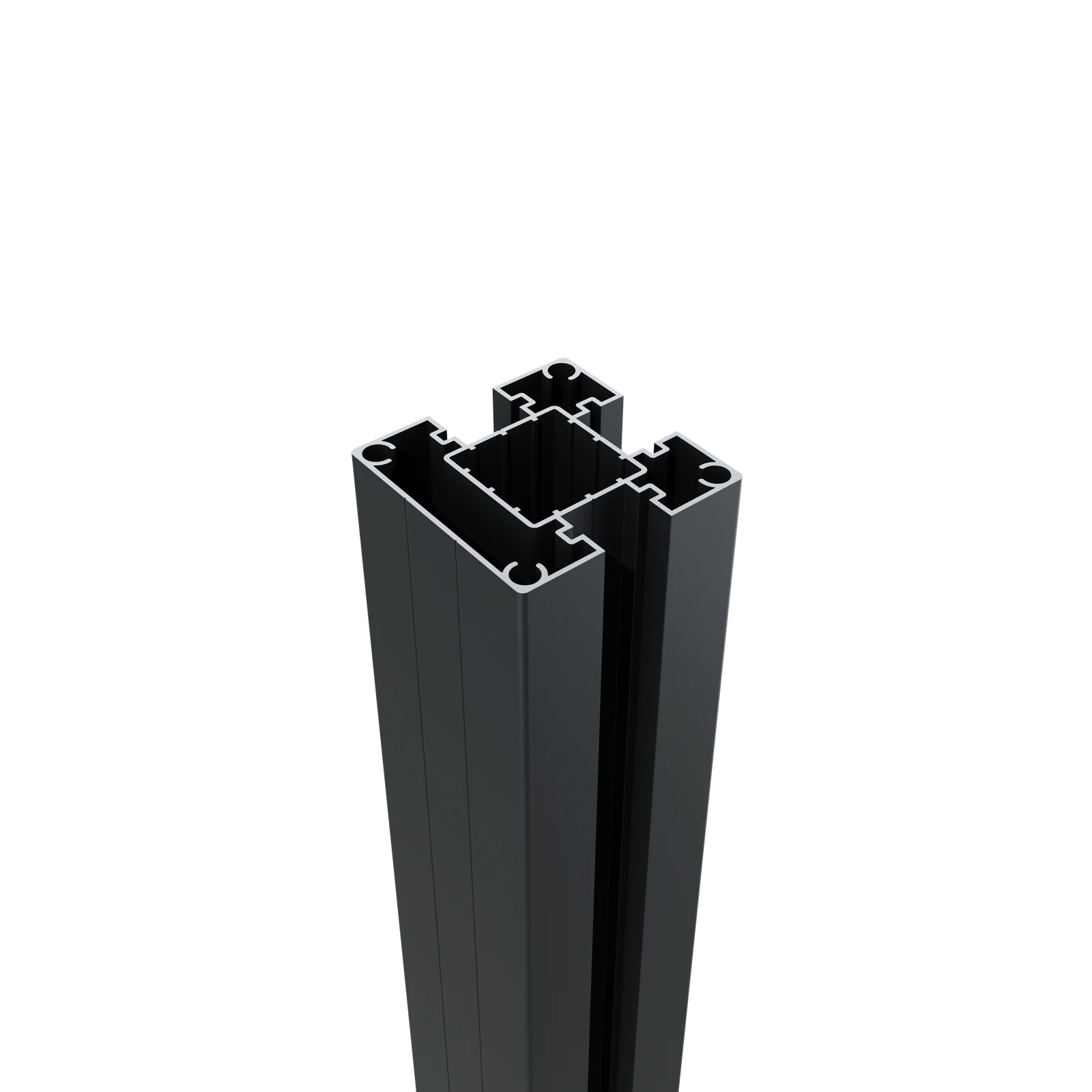 Greenwood Fence 2-3/4 inch Standard Post 10-foot aluminum three-slot design for line end corner and intersection configurations