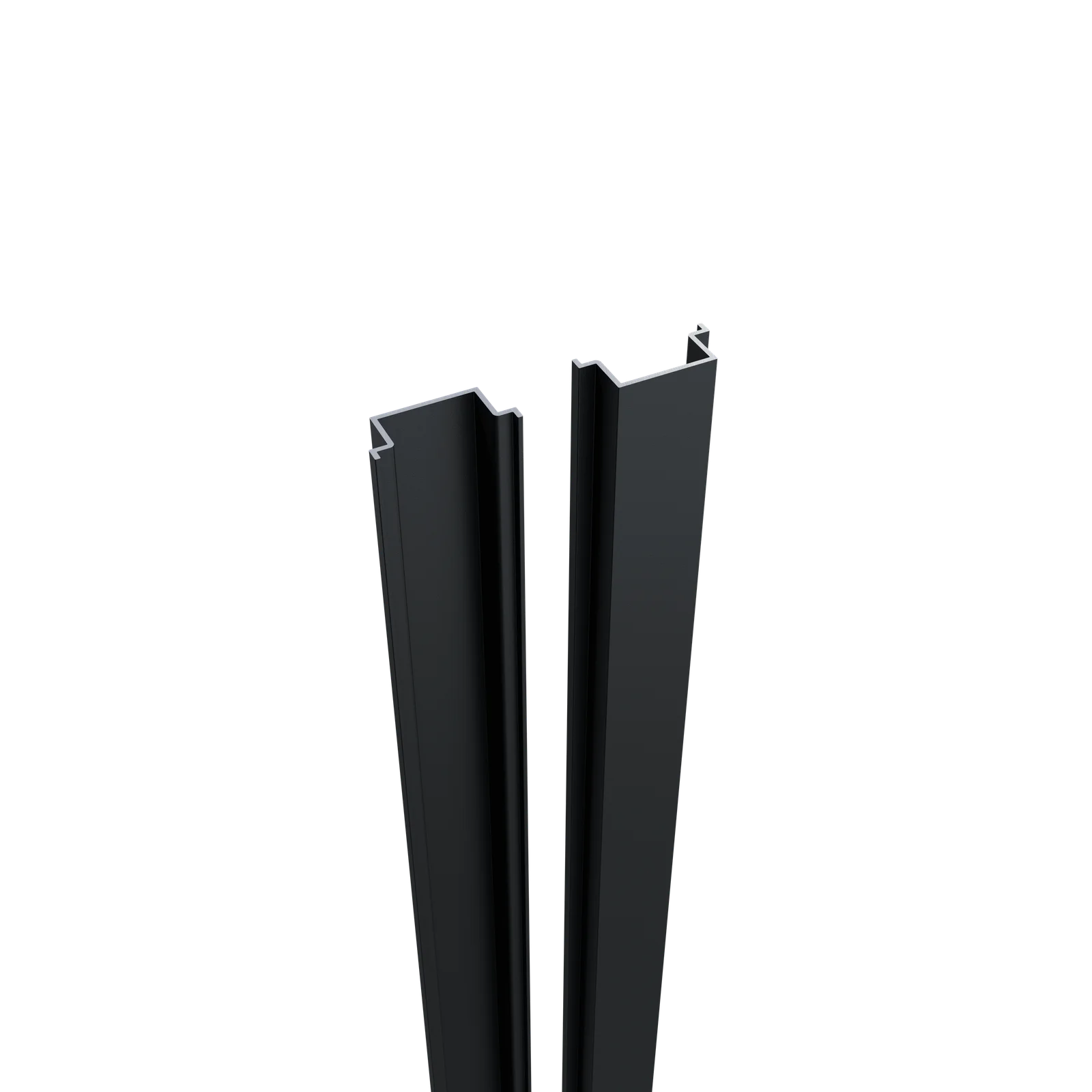 Greenwood Fence 6.5 ft Side Post Cover matte black aluminum filler strip for residential fence heights