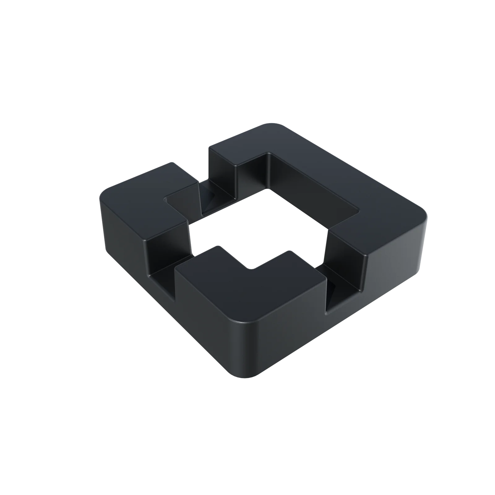 Greenwood Fence aluminum base plate cover matte black cast-aluminum three-slot design for 2-3/4 inch Standard Post