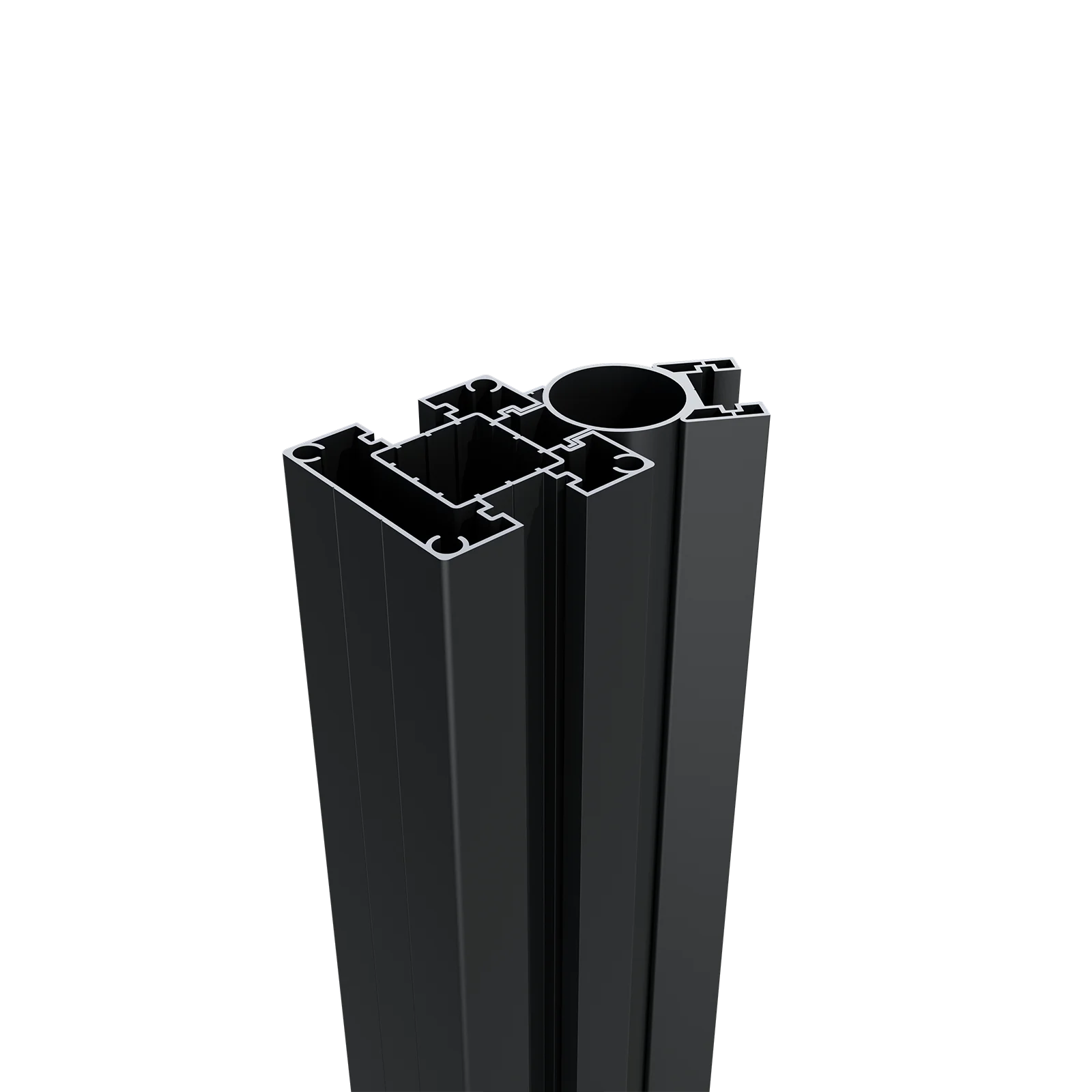 Greenwood Fence Multi-Angle Swivel Kit 6.5 ft matte black aluminum two-piece system for 0 to 180 degree fence angles and circular runs