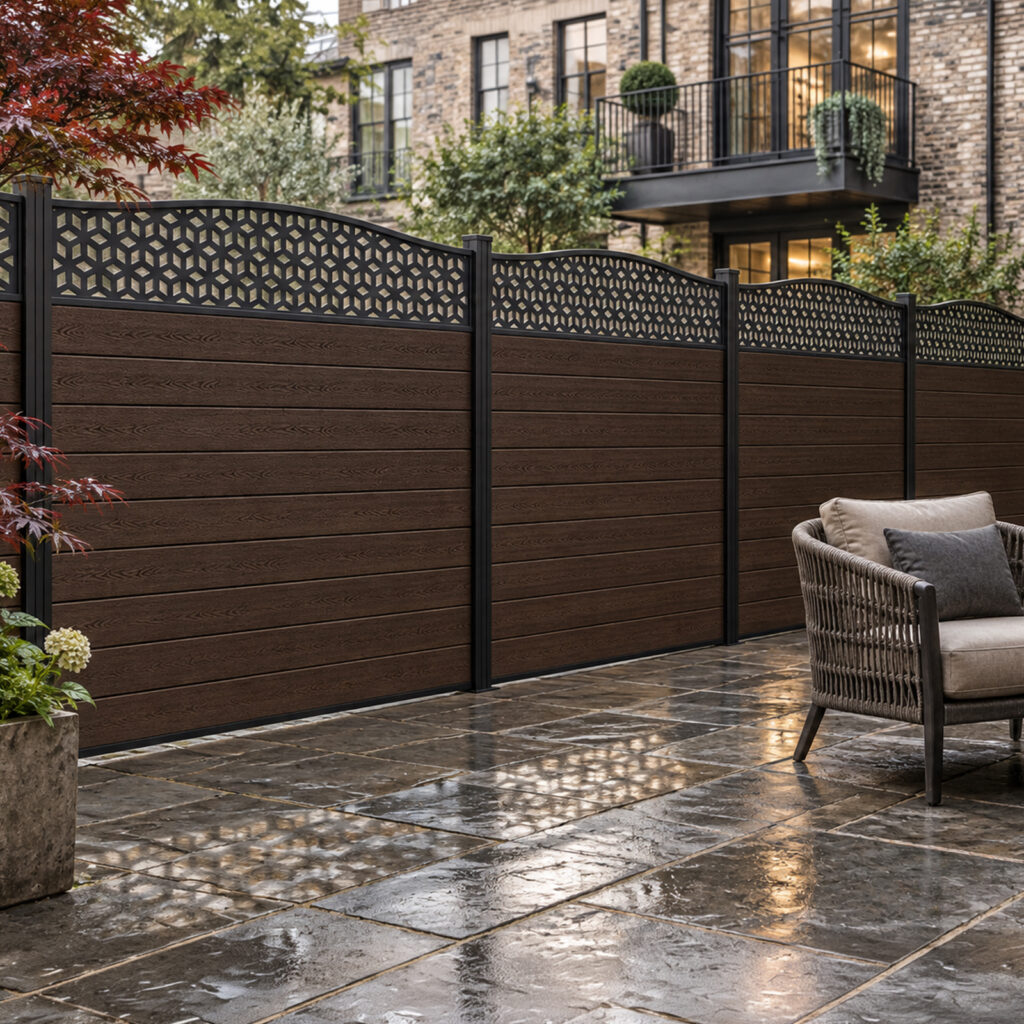 lifestyle gwf crescent top lattice horizontal composite fence aspen brown lifestyle.jpg