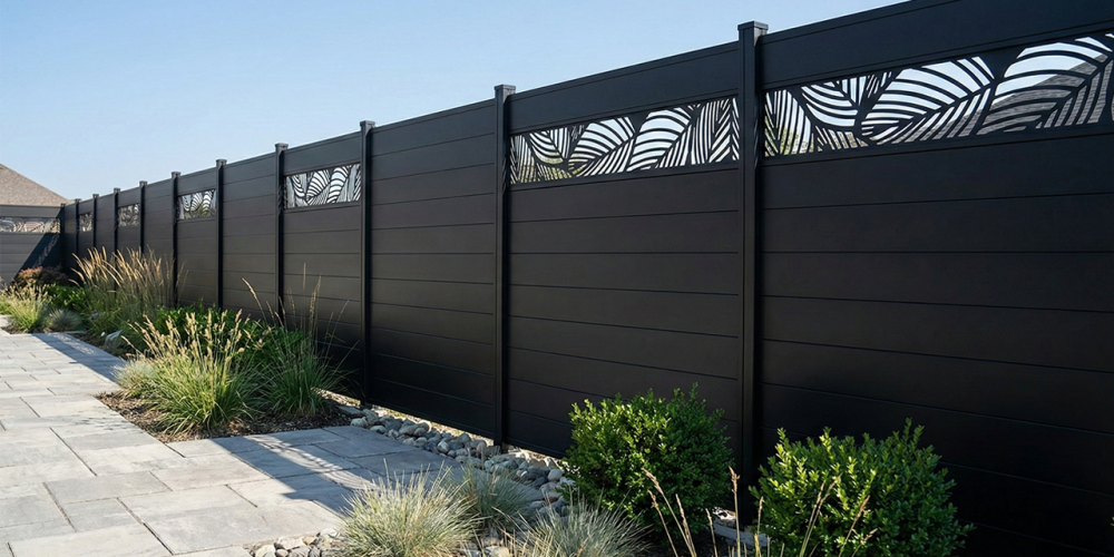 Aluminum Leaf Lattice Fence GWF