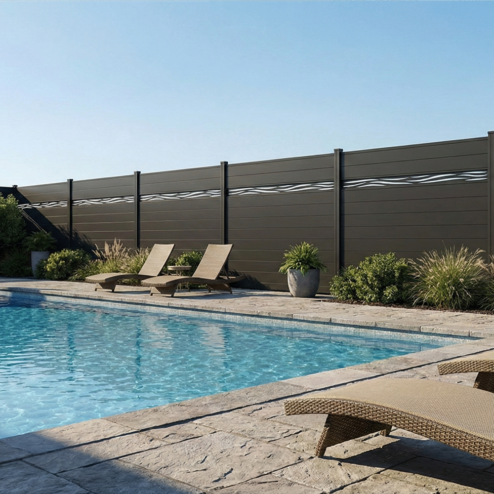 Aluminum Waveform Lattice Fence GWF 2