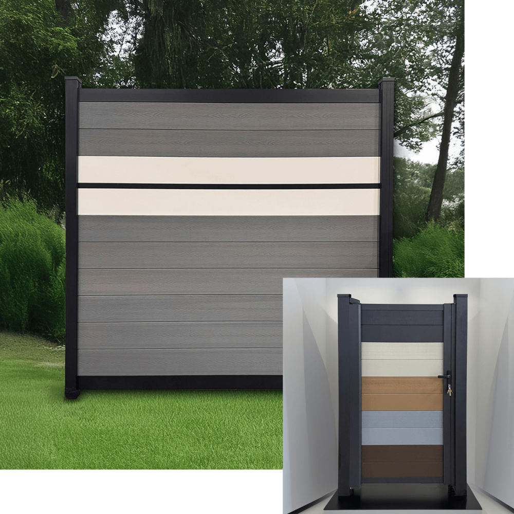 Mixed Materials Composite Aluminum Gate and Fence