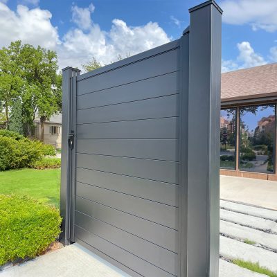 Single 6 FT Gate Charcoal Aluminum Boards