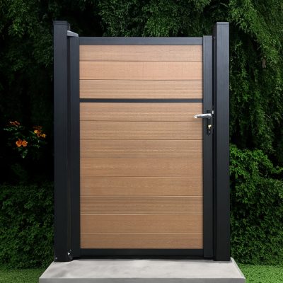 The Guardian Aluminum Gate Frame Kit with Cedar Composite