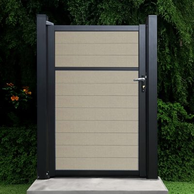 The Guardian Aluminum Gate Frame Kit with Sandy Birch Composite