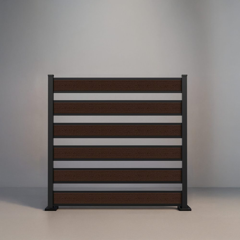 greenwood fence horizontal picket modular composite fencing product visual