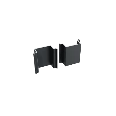 Greenwood Fence 1 inch Spacer matte black aluminum universal top-of-post water seal and semi-privacy opening filler