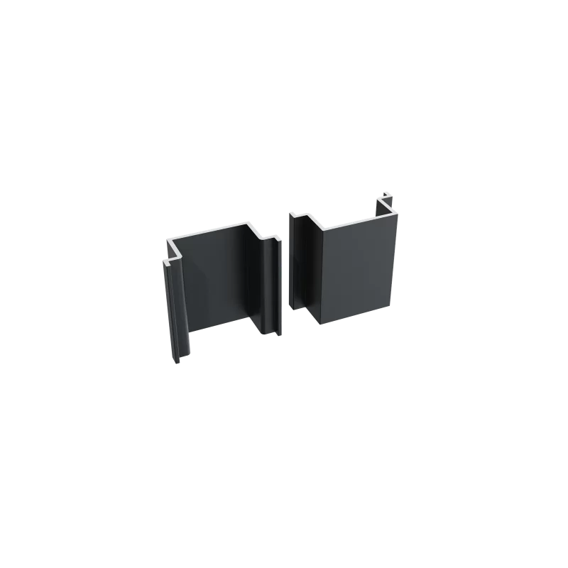 Greenwood Fence 1 inch Spacer matte black aluminum universal top-of-post water seal and semi-privacy opening filler