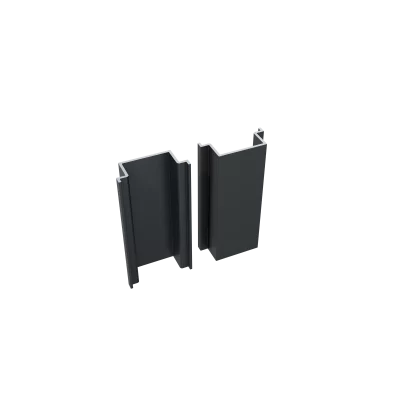 Greenwood Fence 2 inch Semi-Privacy Spacer matte black aluminum universal opening filler for semi-privacy panel designs
