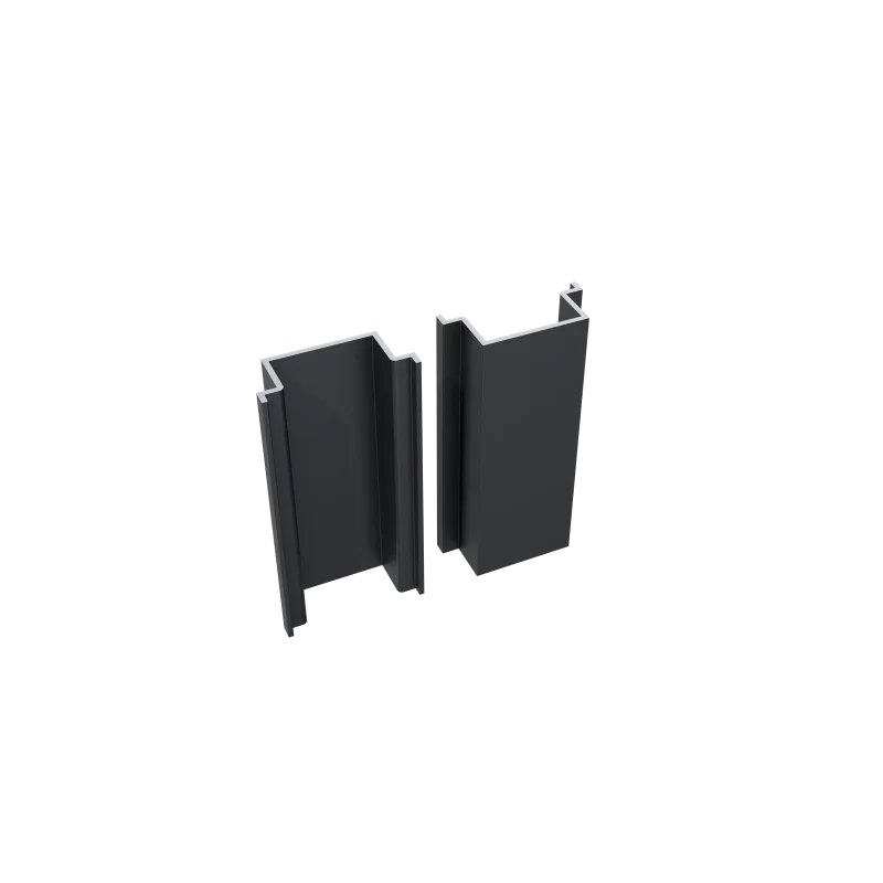 Greenwood Fence 2 inch Semi-Privacy Spacer matte black aluminum universal opening filler for semi-privacy panel designs