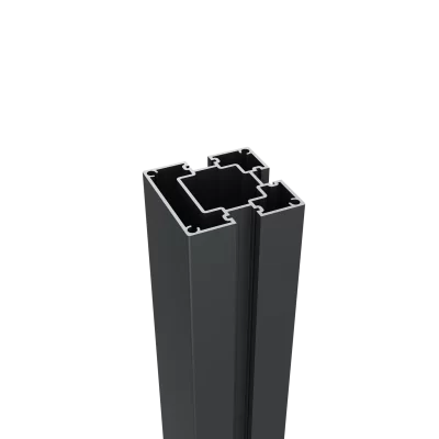 Greenwood Fence 4 inch (100mm) Commercial HP Post 12-foot aluminum three-slot design for line end corner and intersection configurations