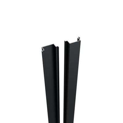 Greenwood Fence 6.5 ft Side Post Cover matte black aluminum filler strip for residential fence heights