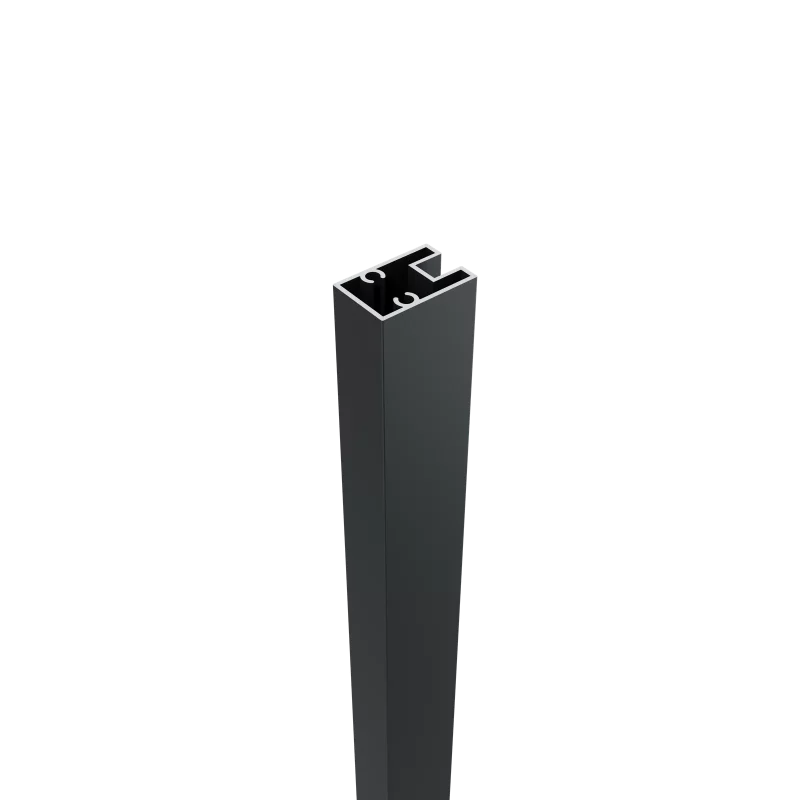 Greenwood Fence Top Rail matte black powder-coated aluminum 6-foot crown profile